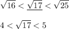 \displaystyle \sqrt{16}