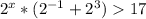 2^x*(2^{-1}+2^3)17