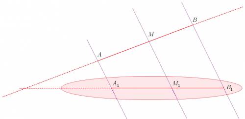 Через концы отрезка ав и его середину м проведены параллельные прямые , которые пересекают некоторую