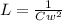 L= \frac{1}{Cw^2}