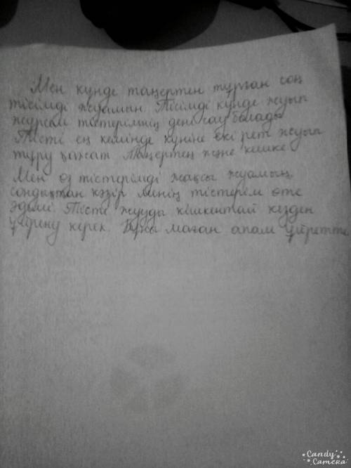 Написать на каз.яз. как я ухаживаю за своими зубами несколько предложений