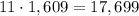 11\cdot 1,609=17,699