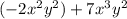 (-2x^{2}y^{2})+7x^{3}y^{2}