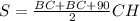 S= \frac{BC + BC + 90}{2} CH