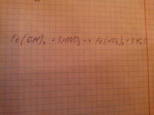 Fe (oh)3 + hcl= fe (oh)3 + hno3= fe (oh)3 + h3po4=