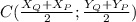 C( \frac{X_Q+X_P}{2};\frac{Y_Q+Y_P}{2})