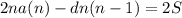 2na(n)-dn(n-1)=2S