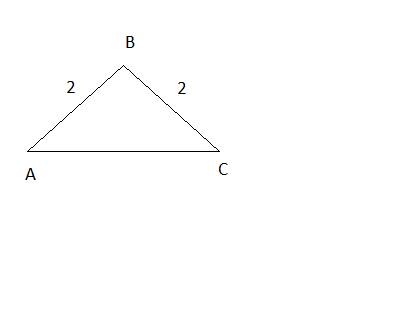 Пример равнобедренного треугольника равен 7,5 м, бороковая сторона равна 2 м.найдите основание