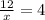 \frac{12}{x}=4