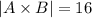 |A\times B|=16