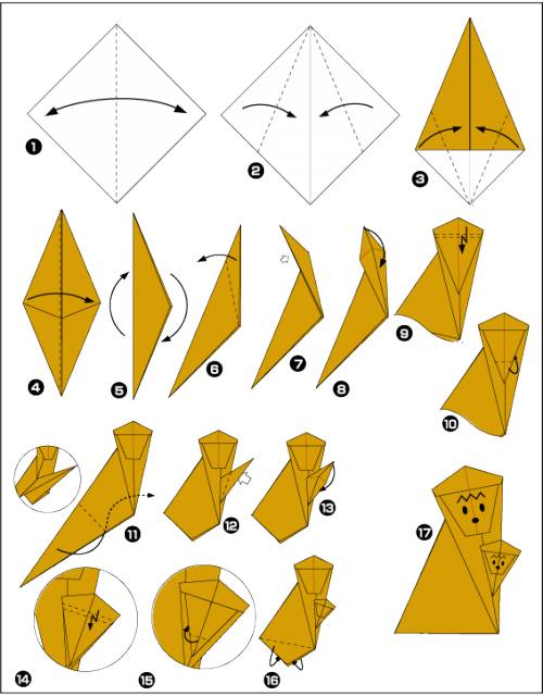 Как сделать обезьяну из бумаги пришли те фото