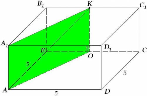 Основание прямоугольного параллелепипеда abcda1b1c1d1-квадрат. точка k - середина ребра b1c1. постро