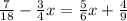 \frac{7}{18}-\frac{3}{4}x=\frac{5}{6}x+\frac{4}{9}