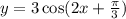 y=3\cos (2x+ \frac{\pi}{3} )