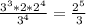 \frac{3^3*2*2^4}{3^4}= \frac{2^5}{3}