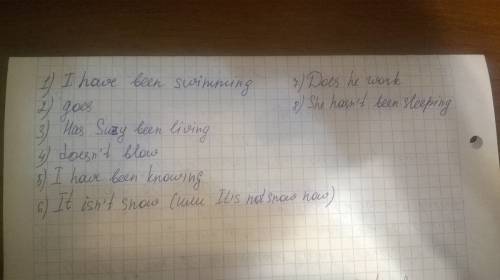 Open the brackets to complete the sentences. 1. i (swim) for 8 years. 2. we often (go) to the theatr