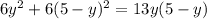 6 y^{2} + 6 (5-y)^{2} = 13y(5-y)