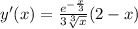 y'(x) = \frac{ e^{ -\frac{x}{3} } }{ 3 \sqrt[3]{x} } ( 2 - x )