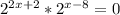 2^{2x+2}* 2^{x-8} =0