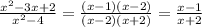 \frac{x^2-3x+2}{x^2-4}= \frac{(x-1)(x-2)}{(x-2)(x+2)}= \frac{x-1}{x+2}