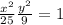 \frac{x^{2}}{25} \frac{y^{2}}{9}=1