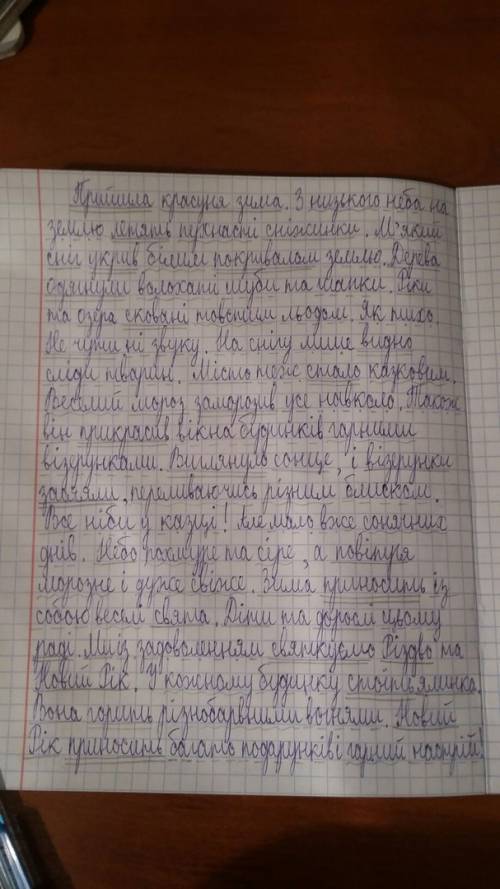 Нада на пятницу написать твир опис и подчеркнуть головни та другорядни члени реченя