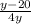 \frac{y-20}{4y}