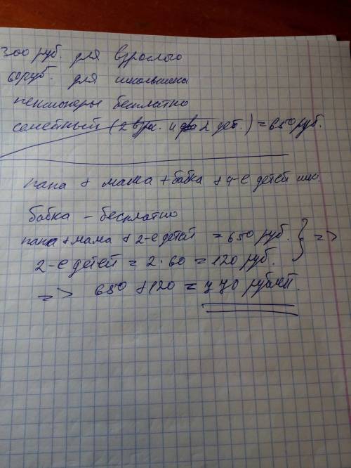 Билет в музей стоит 300 руб. для взрослого и 60 руб. для школьника, а пенсионеры могут посещать музе