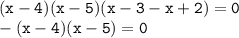 \tt (x-4)(x-5)(x-3-x+2)=0\\ -(x-4)(x-5)=0