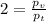 2= \frac{p_v}{p_t}