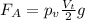 F_A=p_v \frac{V_t}{2} g