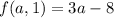 f(a,1) = 3a-8