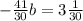 - \frac{41}{30} b=3 \frac{1}{30}