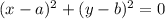 (x-a)^2+(y-b)^2=0