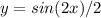 y=sin(2x)/2