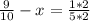 \frac{9}{10} -x= \frac{1*2}{5*2}