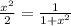 \frac{x^2}{2} = \frac{1}{1+x^2}