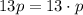 13p=13\cdot p