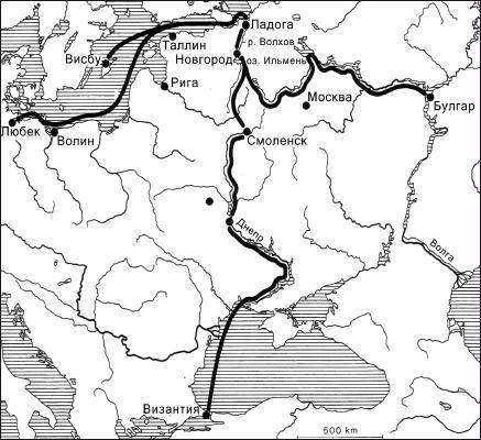 Написать схему путь из варяг в греки
