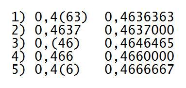 Решить нужно . расположите в порядке возрастания : 0,466; 0,4(6); 0,4(63); 0,4637; 0,(46). вышлите ф