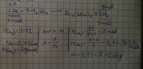 Help! вычислите массу железа вступившего в реакцию с серной кислотой, если в результате выделилось 1