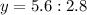 y=5.6:2.8