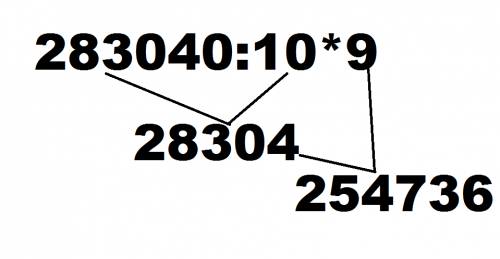 Спримером в столбик 283040: 10*9 !