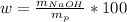 w= \frac{m_{NaOH}}{m_{p}}*100%=20