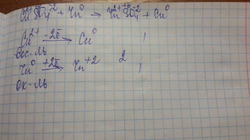 Составьте материальный и электронный cuso4+zn=znso4+cu