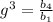 g^{3}= \frac{b_{4}}{b_{1}}