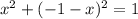 x^{2} +(-1-x)^2=1