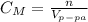 C_{M} = \frac{n}{ V_{p-pa} }