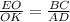 \frac{EO}{OK} = \frac{BC}{AD}