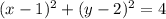 (x-1)^{2}+(y-2)^{2}=4